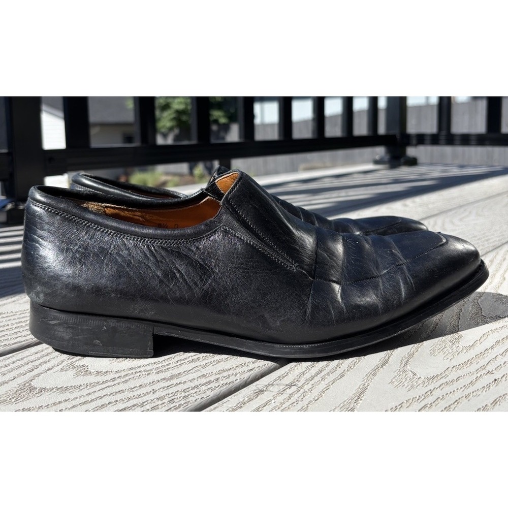 Magnanni Dominguez Black Leather Slip-On Loafers Men's Size 8.5 D Spain 12655